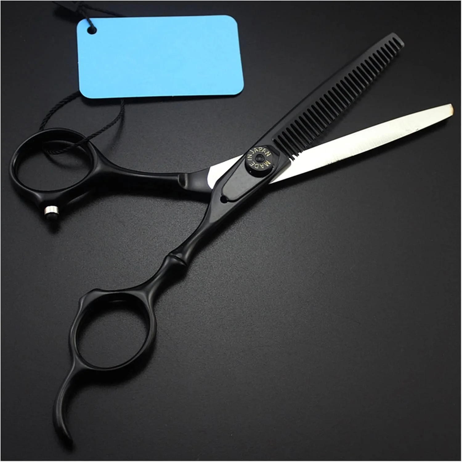 قیچی آرایشگری مشکی 6 اینچی، قیچی پیتاژ مو، قیچی ابزار اصلاح مو، قیچی آرایشگری (پیتاژ)