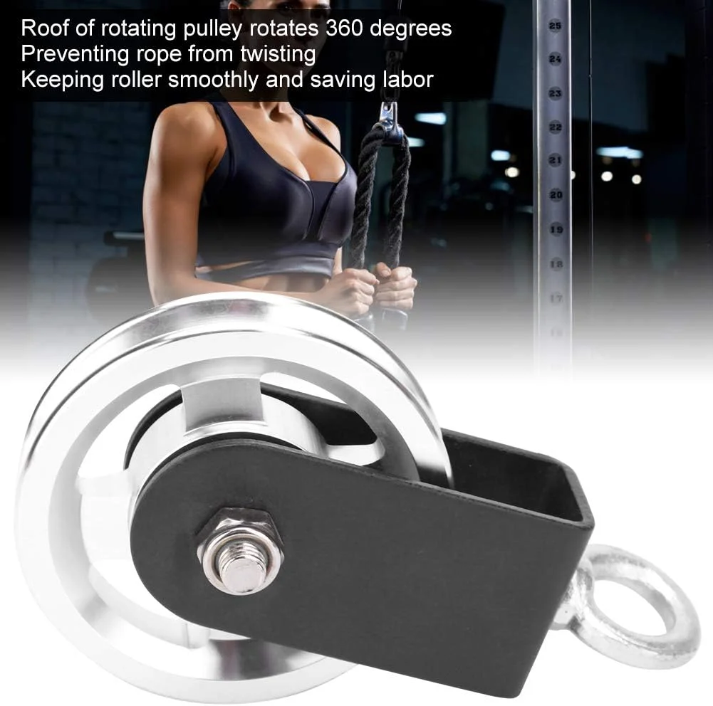 قرقره تجهیزات تمرین عضلات سه سر بازویی Velaurs، مقاوم در برابر سایش، قرقره براکت تجهیزات تناسب اندام، برای کار با چوب در فضای باز، دیوار، تناسب اندام خانگی