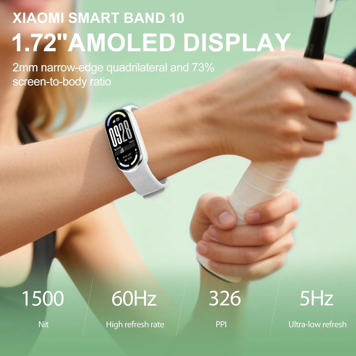 دستبند هوشمند شیائومی 10 - صفحه نمایش 1.72 اینچی AMOLED با روشنایی 1500 نیت، پایش خواب و ضربان قلب، ضد آب 5ATM، عمر باتری 21 روزه، نرخ تازه سازی 60 هرتز، 150+ حالت ورزشی دستبند هوشمند شیائومی 10 - صفحه نمایش 1.72 اینچی AMOLED با روشنایی 1500 نیت، پایش خواب و ضربان قلب، ضد آب 5ATM، عمر باتری 21 روزه، نرخ تازه سازی 60 هرتز، 150+ حالت ورزشی