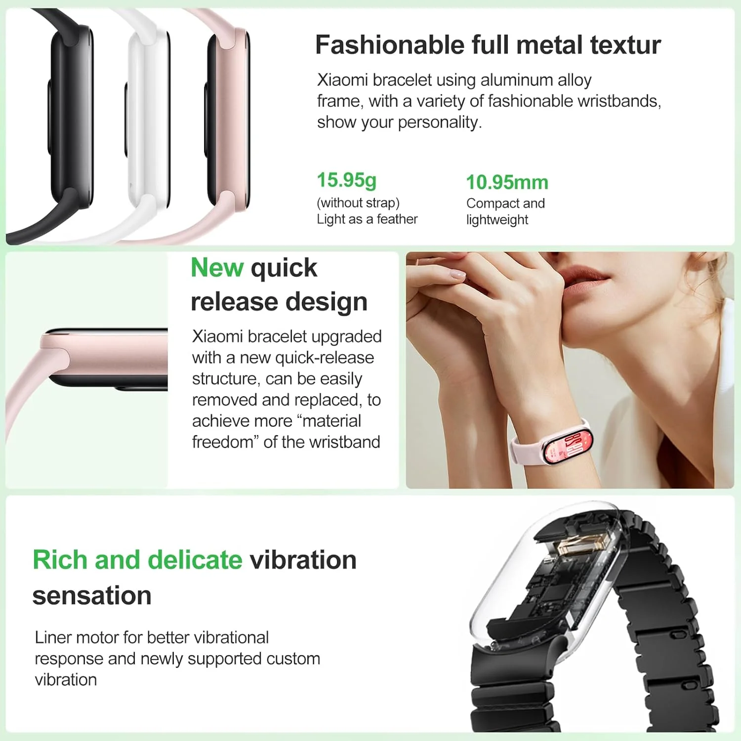 دستبند هوشمند شیائومی 10 - صفحه نمایش 1.72 اینچی AMOLED با روشنایی 1500 نیت، پایش خواب و ضربان قلب، ضد آب 5ATM، عمر باتری 21 روزه، نرخ تازه سازی 60 هرتز، 150+ حالت ورزشی دستبند هوشمند شیائومی 10 - صفحه نمایش 1.72 اینچی AMOLED با روشنایی 1500 نیت، پایش خواب و ضربان قلب، ضد آب 5ATM، عمر باتری 21 روزه، نرخ تازه سازی 60 هرتز، 150+ حالت ورزشی