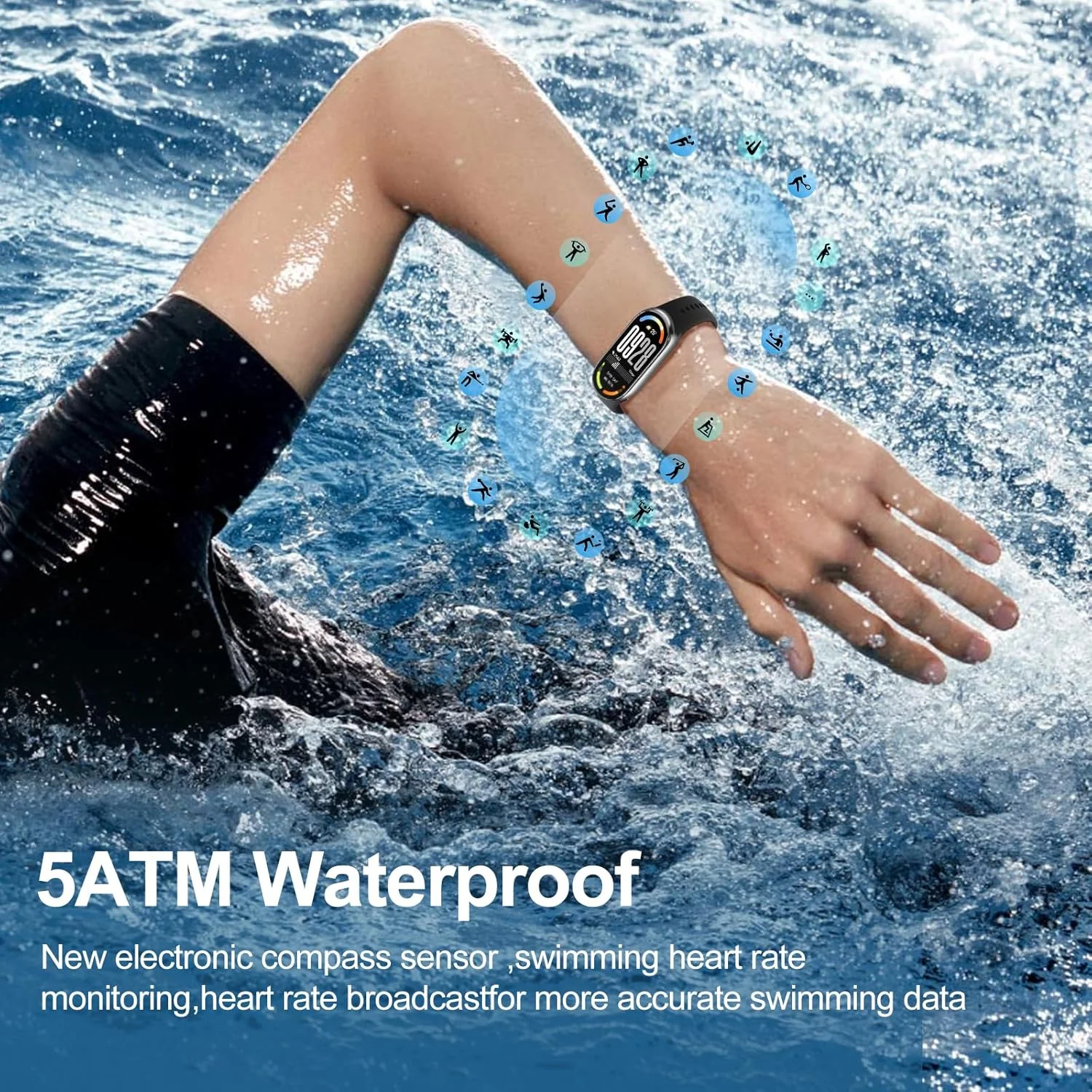 دستبند هوشمند شیائومی مدل 10 - صفحه نمایش 1.72 اینچی AMOLED با روشنایی 1500 نیت، پایش خواب و ضربان قلب، ضد آب 5ATM، عمر باتری 21 روزه، فرکانس تازه سازی 60 هرتز، 150+ حالت (مشکی نیمه شب) دستبند هوشمند شیائومی مدل 10 - صفحه نمایش 1.72 اینچی AMOLED با روشنایی 1500 نیت، پایش خواب و ضربان قلب، ضد آب 5ATM، عمر باتری 21 روزه، فرکانس تازه سازی 60 هرتز، 150+ حالت (مشکی نیمه شب)