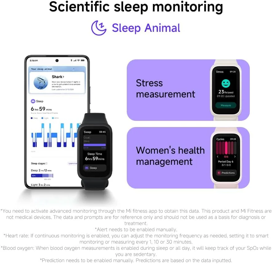 شیائومی اسمارت بند 9 اکتیو بژ/سفید/نقره ای شیائومی اسمارت بند 9 اکتیو بژ/سفید/نقره ای