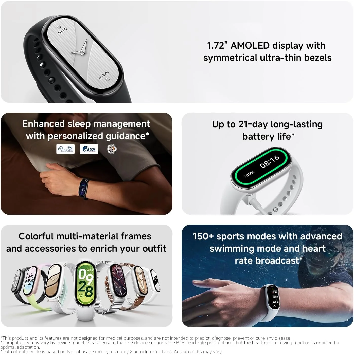 شیائومی اسمارت بند 10 مشکی نیمه شب | صفحه نمایش 1.72 اینچی AMOLED با حاشیه باریک | تجزیه و تحلیل حرفه ای تمرین | عمر باتری تا 21 روز شیائومی اسمارت بند 10 مشکی نیمه شب | صفحه نمایش 1.72 اینچی AMOLED با حاشیه باریک | تجزیه و تحلیل حرفه ای تمرین | عمر باتری تا 21 روز