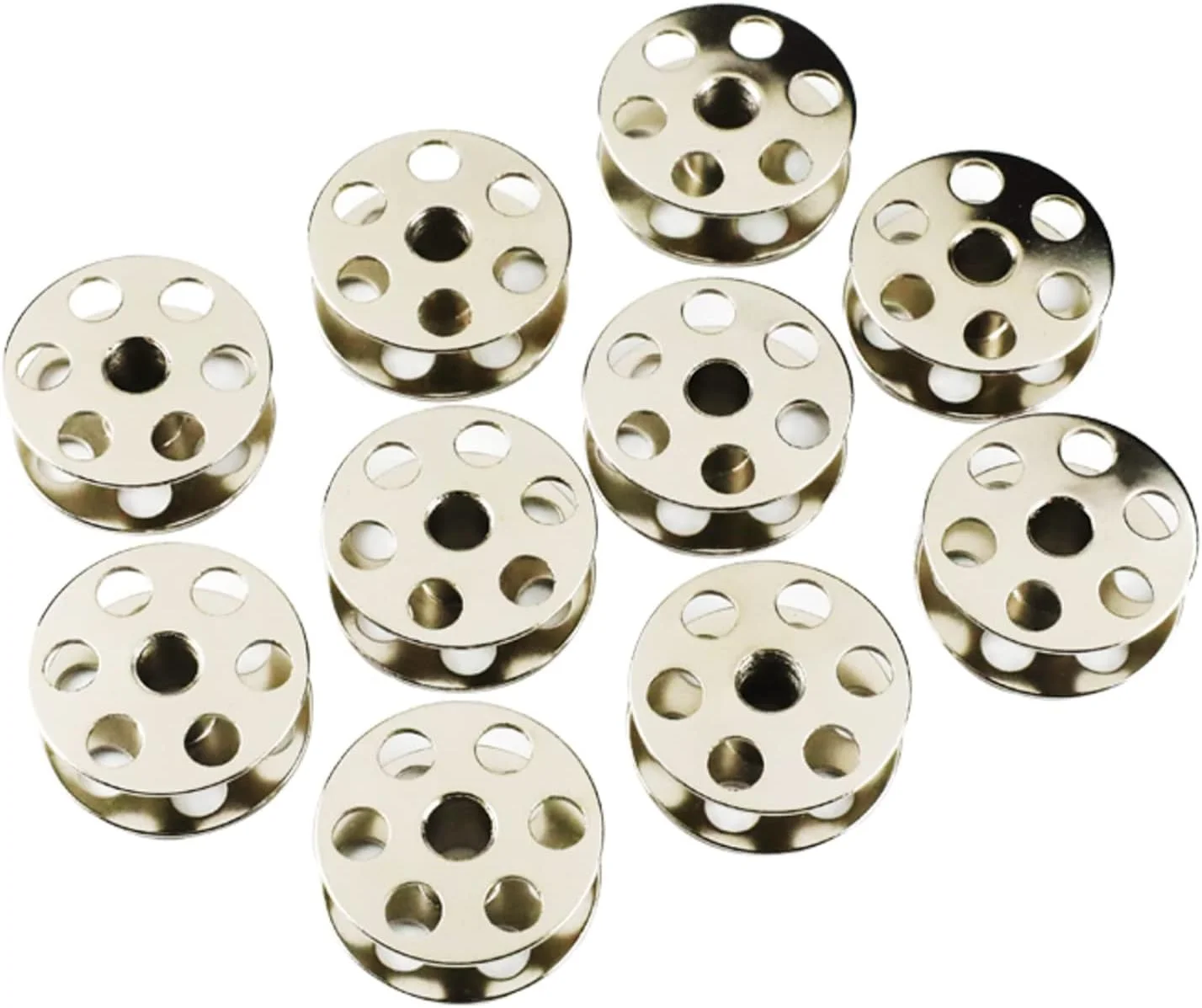 Blooy - بسته 10 عددی ماسوره فلزی با ظرفیت بالا B9117-563-000 مناسب برای چرخ خیاطی های JUKI LU-563,1508,1510,1560,LH-1182,3188, 3578A, Brother B872, B875, DN-260-22, DN-265-22