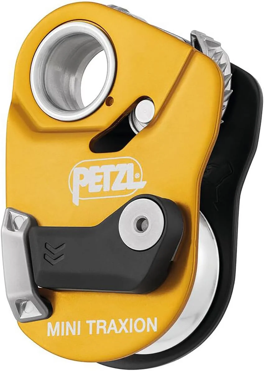 Petzl، Mini Traxion، قرقره های فشرده با عملکرد بالا، زرد مشکی، U، بزرگسالان یونیسکس