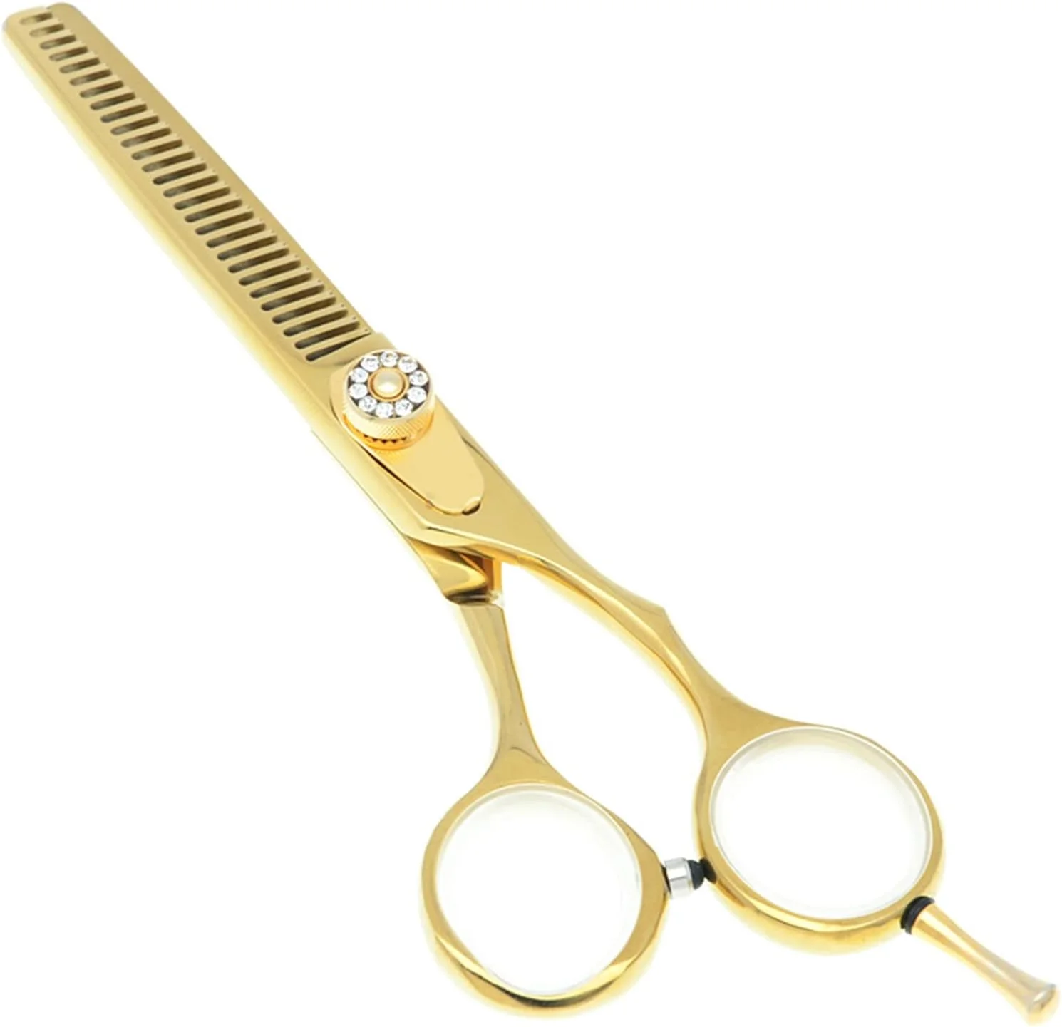 قیچی پیتاژ آرایشگری، قیچی پیتاژ موی سر طلایی با الماس (پنج و نیم اینچ) قیچی پیتاژ آرایشگری، قیچی پیتاژ موی سر طلایی با الماس (پنج و نیم اینچ)