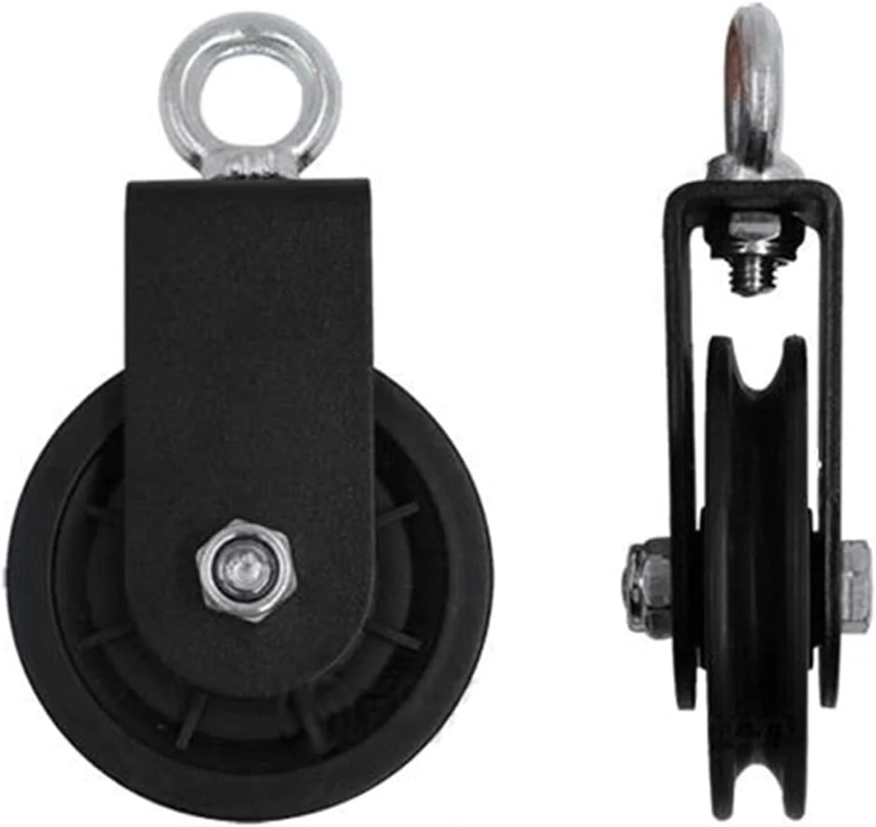 چرخ قرقره بلبرینگ نوع U، چرخ کششی سنگین با بلبرینگ های دوگانه بی صدا، فوق العاده بی صدا، جداشدنی با چرخش 360 درجه برای دستگاه سیم کشی، قطعه تجهیزات بدنسازی، درب گاراژ، باشگاه خانگی