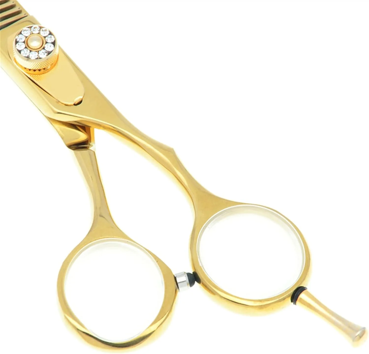 قیچی پیتاژ آرایشگری، قیچی پیتاژ موی سر طلایی با الماس (پنج و نیم اینچ) قیچی پیتاژ آرایشگری، قیچی پیتاژ موی سر طلایی با الماس (پنج و نیم اینچ)