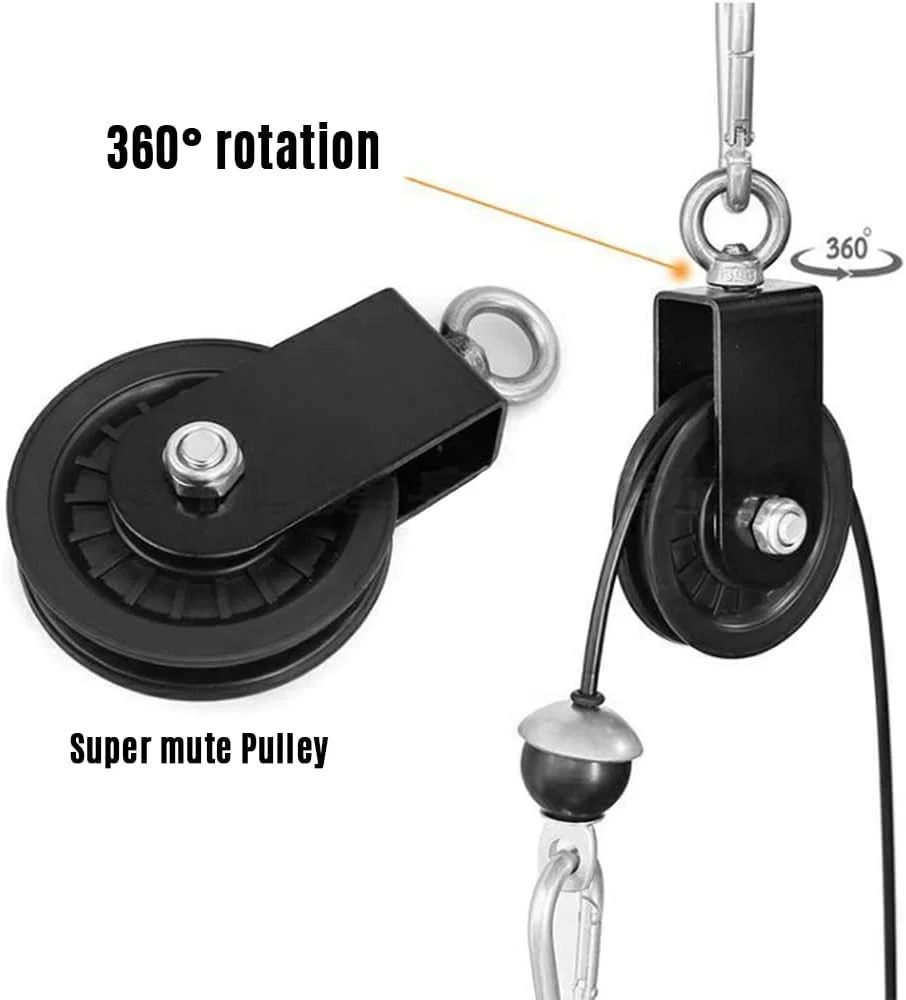 چرخ قرقره بلبرینگ نوع U، چرخ کششی سنگین با بلبرینگ های دوگانه بی صدا، فوق العاده ساکت، جداشدنی با چرخش 360 درجه برای دستگاه سیم کشی، تجهیزات بدنسازی، قطعه درب گاراژ، باشگاه خانگی