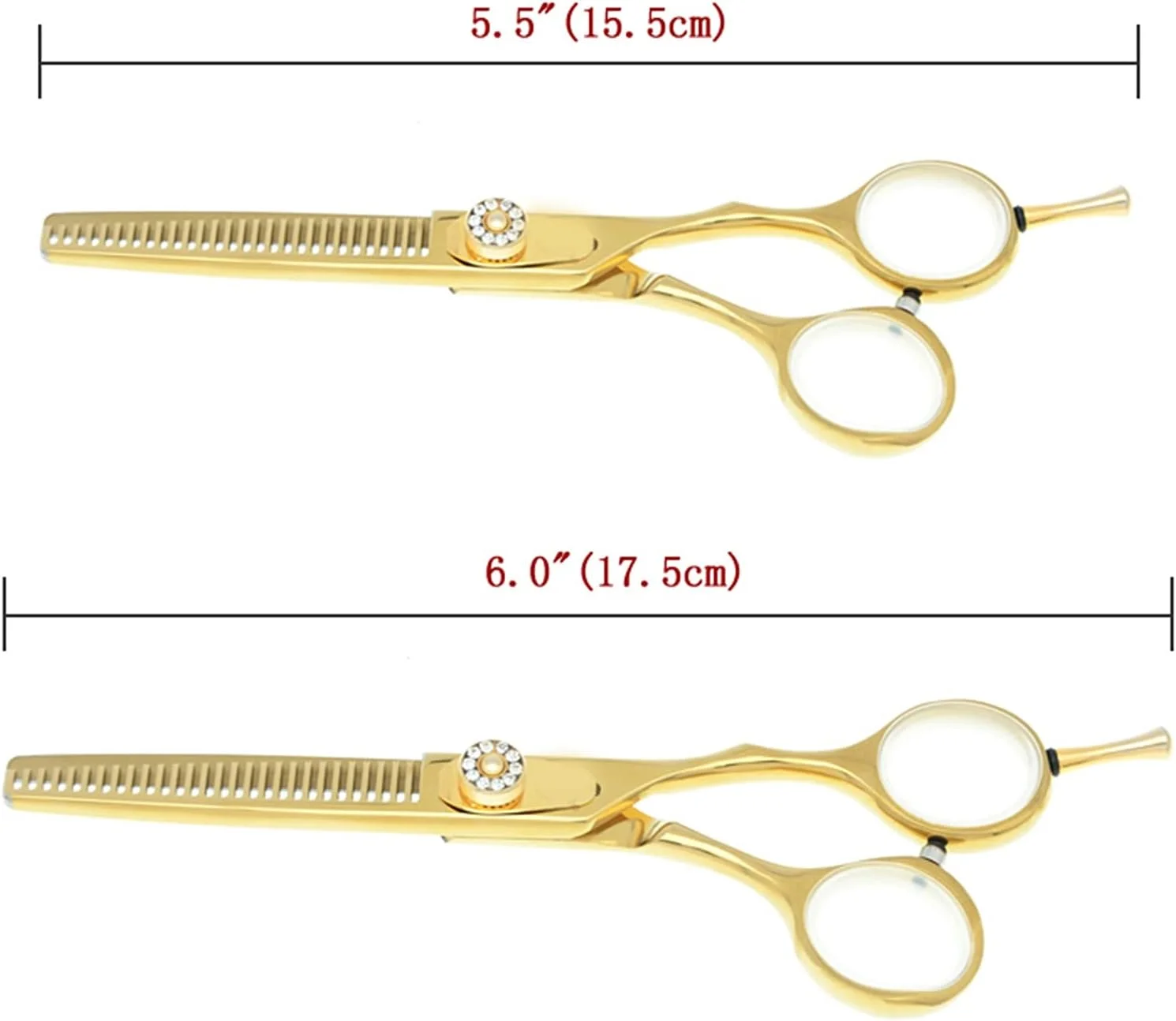 قیچی پیتاژ آرایشگری، قیچی پیتاژ موی سر طلایی با الماس (پنج و نیم اینچ) قیچی پیتاژ آرایشگری، قیچی پیتاژ موی سر طلایی با الماس (پنج و نیم اینچ)