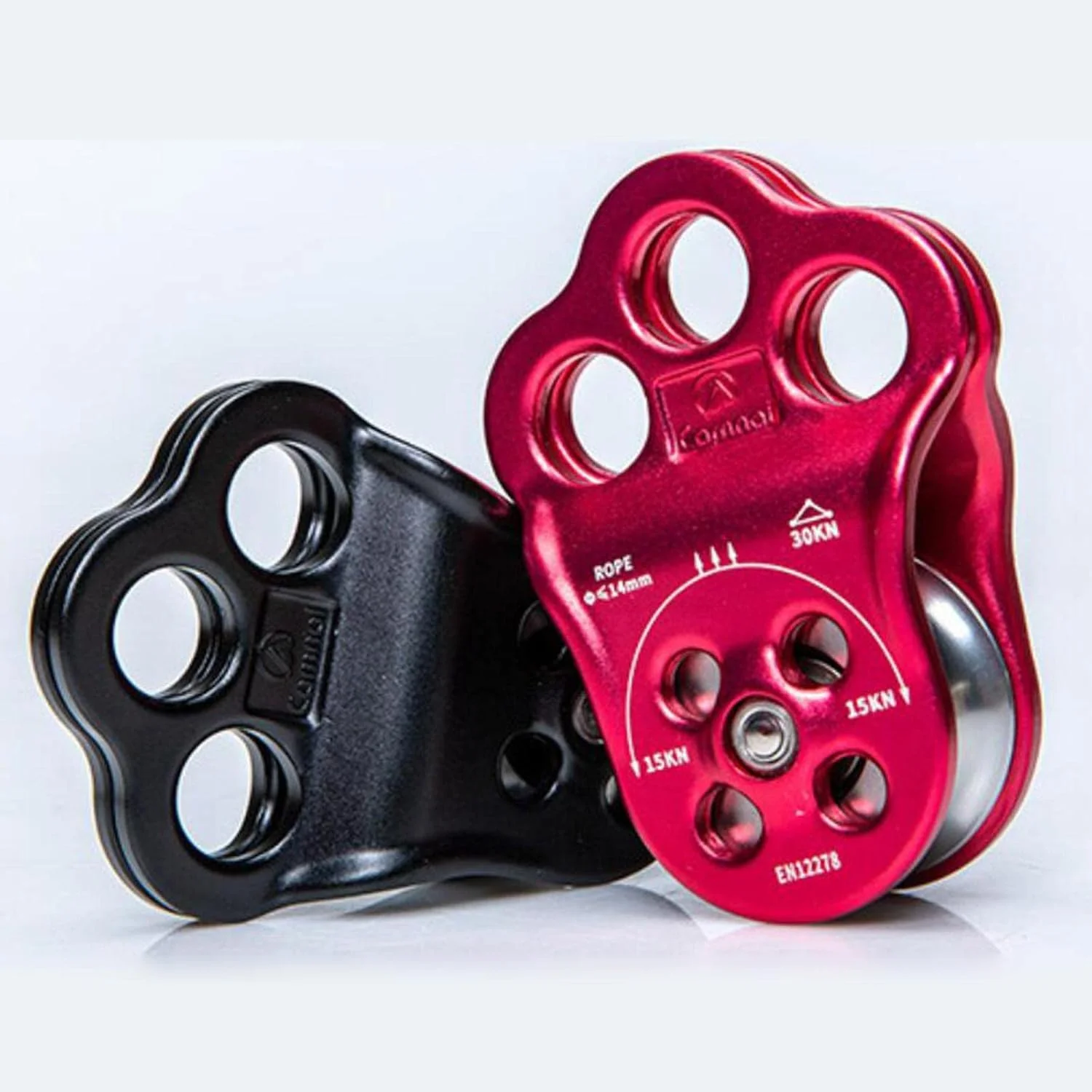 قرقره اتصال سه گانه 30KN برای طناب 13 میلی متری، مشکی، بزرگ