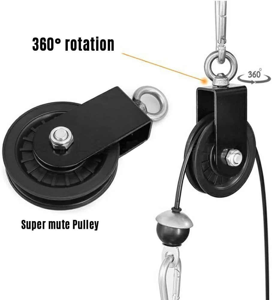 چرخ قرقره بلبرینگ نوع U، چرخ کششی سنگین با بلبرینگ های دوگانه بی صدا، فوق العاده بی صدا، جداشدنی با چرخش 360 درجه برای دستگاه سیم کشی، قطعه تجهیزات بدنسازی، درب گاراژ، باشگاه خانگی