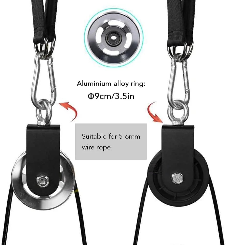 چرخ قرقره بلبرینگ نوع U، چرخ کششی سنگین با بلبرینگ های دوگانه بی صدا، فوق العاده ساکت، جداشدنی با چرخش 360 درجه برای دستگاه سیم کشی، تجهیزات بدنسازی، قطعه درب گاراژ، باشگاه خانگی