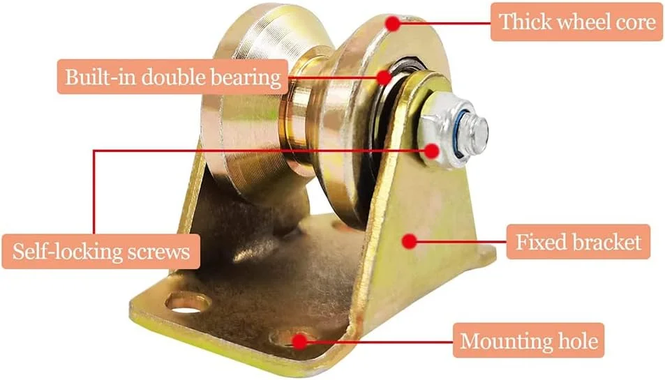 بسته 4 عددی قرقره طناب تراباگ، قرقره های شیار V 30 میلی متری برای طناب، چرخ های کابل فولادی برای بلند کردن قوطی ها، ماشین آلات صنعتی، درب های کشویی، معکوس، ریل های درب و پنجره، قرقره برای طناب