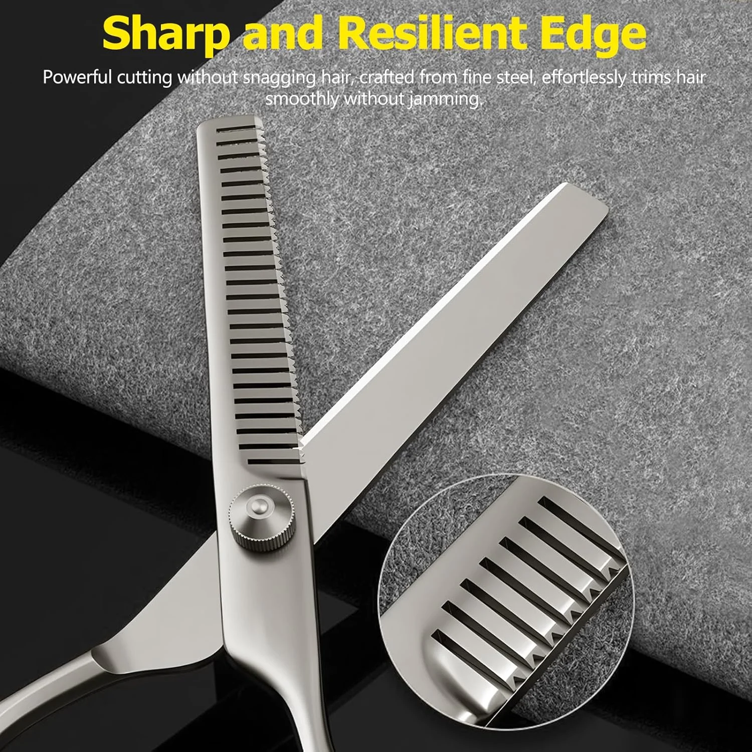 قیچی پیتاژ مو 6 اینچی، قیچی دندانه دار، ابزار حرفه ای آرایشگری، قیچی با لبه تیغی از جنس استیل ضد زنگ - مشکی قیچی پیتاژ مو 6 اینچی، قیچی دندانه دار، ابزار حرفه ای آرایشگری، قیچی با لبه تیغی از جنس استیل ضد زنگ - مشکی