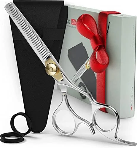 قیچی آرایشگری 6.5 اینچی سوورنا - مناسب برای خرد کردن، بافت دهی و لایه لایه کردن مو قیچی آرایشگری 6.5 اینچی سوورنا - مناسب برای خرد کردن، بافت دهی و لایه لایه کردن مو