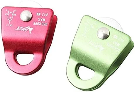 قرقره TMKJZL با ظرفیت 2000 کیلوگرم، قرقره فعال انعطاف پذیر با چرخش 360 درجه برای طناب نوردی در فضای باز، تسمه یخی، بالابر و سیستم قرقره باشگاه، تجهیزات ورزشی (آبی)