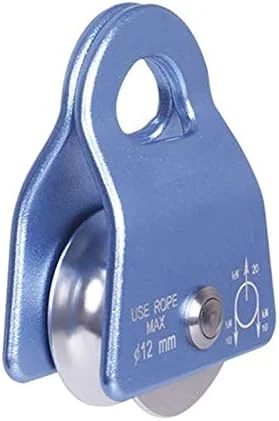 قرقره TMKJZL با ظرفیت 2000 کیلوگرم، قرقره فعال انعطاف پذیر با چرخش 360 درجه برای صخره نوردی N58A، مناسب برای سیستم قرقره باشگاه و تجهیزات ورزشی (آبی)