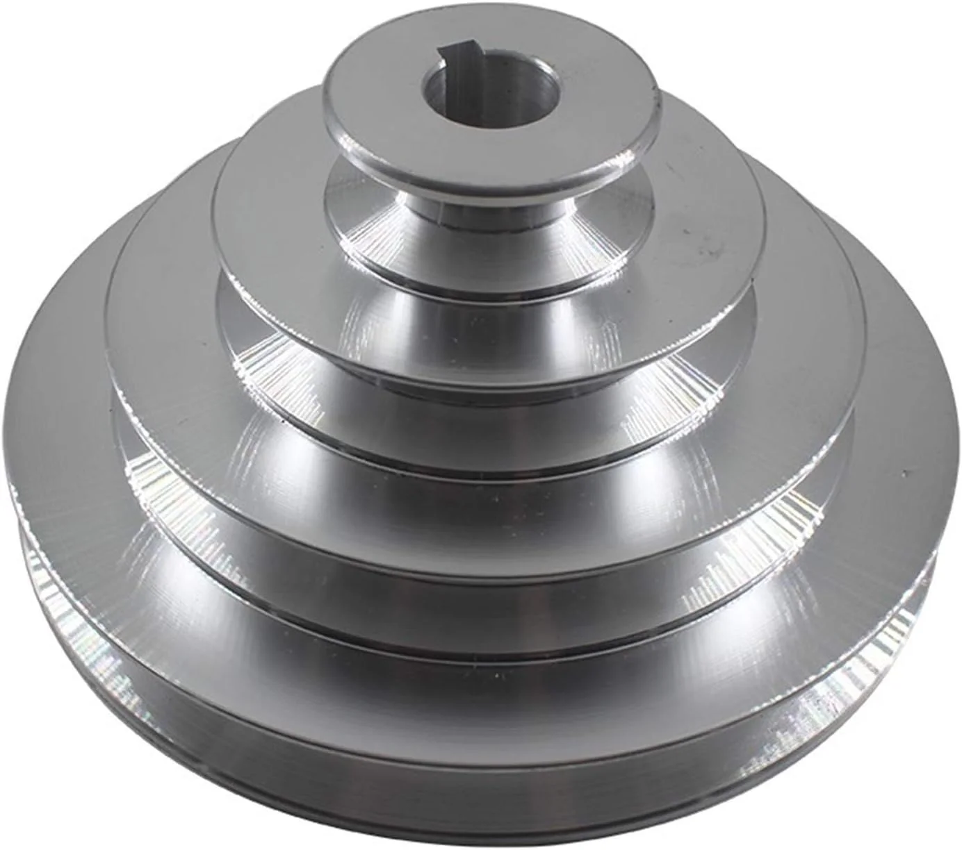 فولی TMKJZL، 4 پله، نوع A، فولی پله ای تسمه V، قطر بیرونی 130 میلی متر، فولی آلومینیومی، سوراخ داخلی 16 میلی متر، شیار خار 5 میلی متر، فولی تسمه V برای سیستم فولی باشگاه، تجهیزات ورزشی