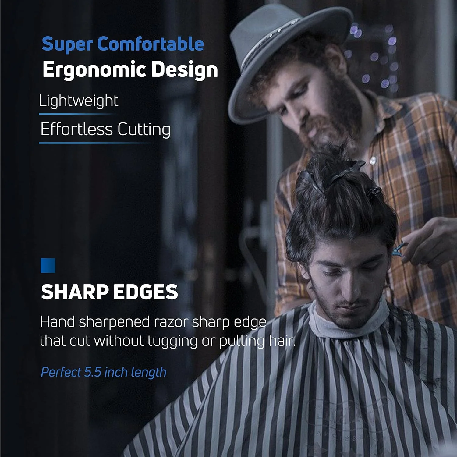 ست قیچی آرایشگری 5.5 اینچی سوورنا - قیچی های پیتاژ - روکش تیتانیوم آبی - قیچی های حرفه ای تیغه ای - قیچی های پیتاژ/کوتاهی مو استیل ضد زنگ ژاپنی برای آرایشگران/سالن ها/زنان/مردان ست قیچی آرایشگری 5.5 اینچی سوورنا - قیچی های پیتاژ - روکش تیتانیوم آبی - قیچی های حرفه ای تیغه ای - قیچی های پیتاژ/کوتاهی مو استیل ضد زنگ ژاپنی برای آرایشگران/سالن ها/زنان/مردان