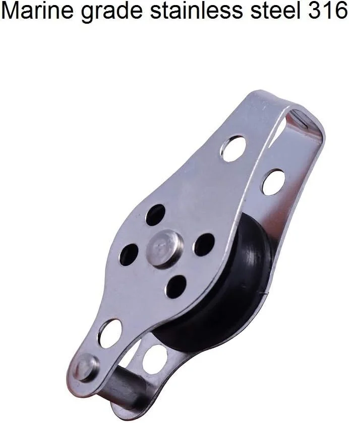 قرقره TMKJZL، 5 عدد قرقره استیل ضد زنگ 316، بلوک های 60 میلی متری، قرقره طناب، قرقره نایلونی تک چشمی برای طناب 2 تا 8 میلی متری برای سیستم قرقره بدنسازی، تجهیزات بدنسازی