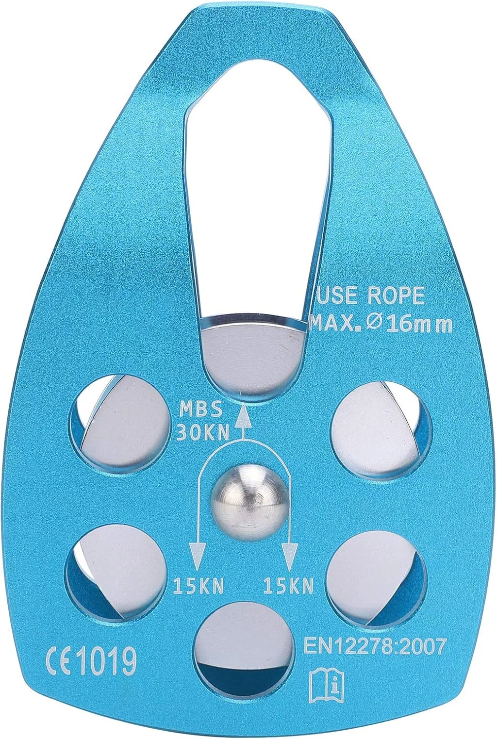 قرقره تکی صعود تیهبیان، قرقره کوهنوردی، صخره نوردی، آلومینیوم هوانوردی 7075، مقاومت بالا 30KN، کشش استاتیک برای کار در فضای باز و کار در ارتفاع با طراحی بادوام