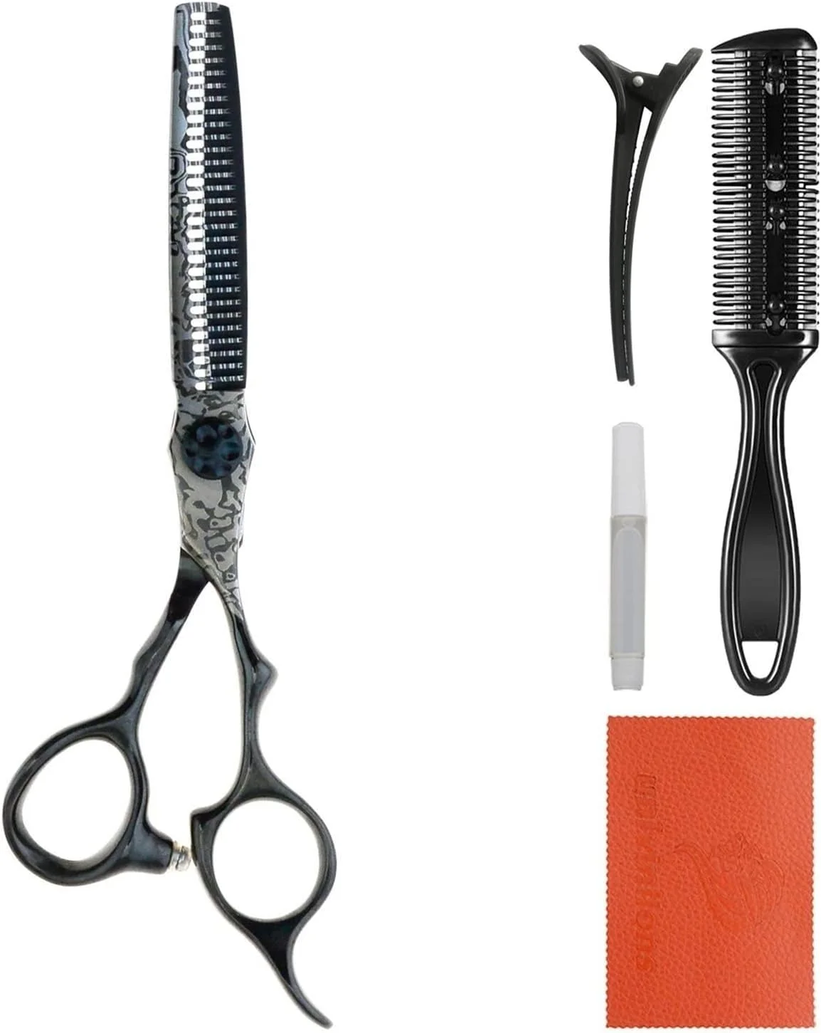 قیچی آرایشگری 6.0 اینچی، قیچی پیتاژ، ست قیچی آرایشگری حرفه ای، لوازم جانبی آرایشگاه، ابزار آرایشگری، ماشین اصلاح موی سر، قیچی پیرایش حیوانات خانگی (سایز: قیچی پیتاژ)