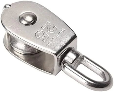 قرقره تک شیار سیم بکسل استیل ضد زنگ گردان 25 میلی متری