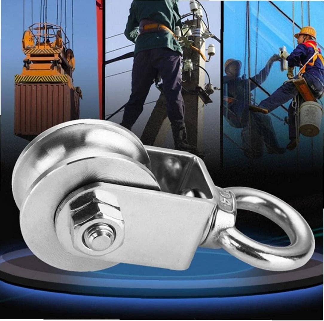 قرقره گردان نوع V، بلوک قرقره استیل ضد زنگ، چرخ کششی سنگین