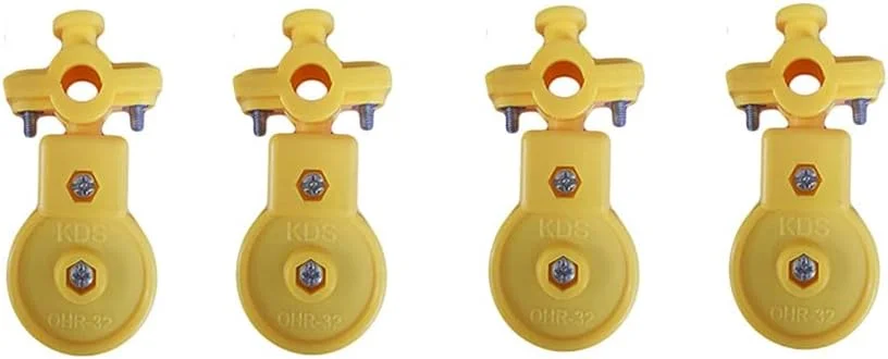 بسته 4 عددی قرقره گردان، قرقره تک شیار پلاستیکی، قرقره کابل طناب بالابر سنگین برای تجهیزات ورزشی پروژه های خانگی DIY