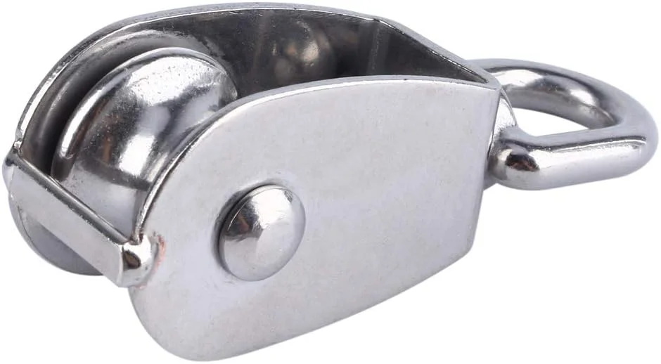 قرقره گردان طناب بالابر، قرقره استیل ضد زنگ گردان سیم بکسل 25mm/32mm، قرقره تک چرخ گردان طناب بالابر، ابزار