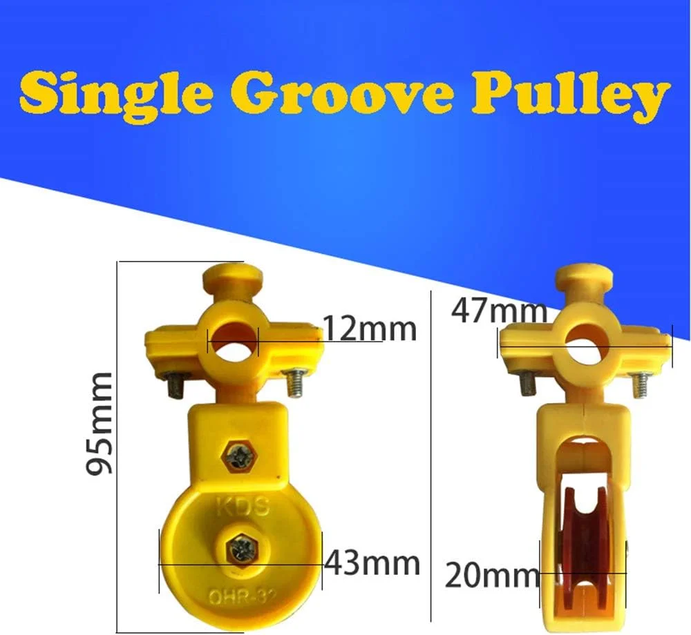 بسته 4 عددی قرقره گردان، قرقره تک شیار پلاستیکی، قرقره کابل طناب بالابر سنگین برای تجهیزات ورزشی پروژه های خانگی DIY