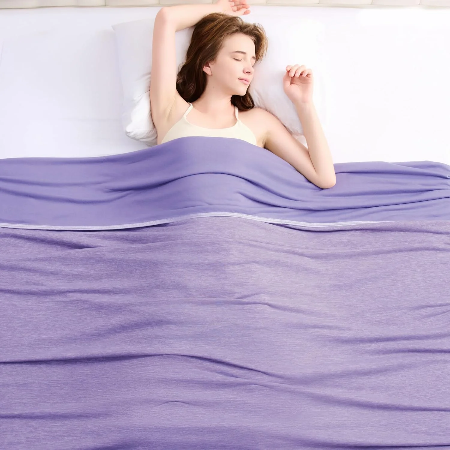 پتوی خنک کننده Topcee برای تعریق شبانه، گرما را جذب می کند تا بزرگسالان و کودکان را در شب های گرم خنک نگه دارد، پتوی خنک کننده Q-Max 0.5 برای افراد گرمایی، پتوی مبل فوق العاده خنک و سبک (127x178 سانتی متر)