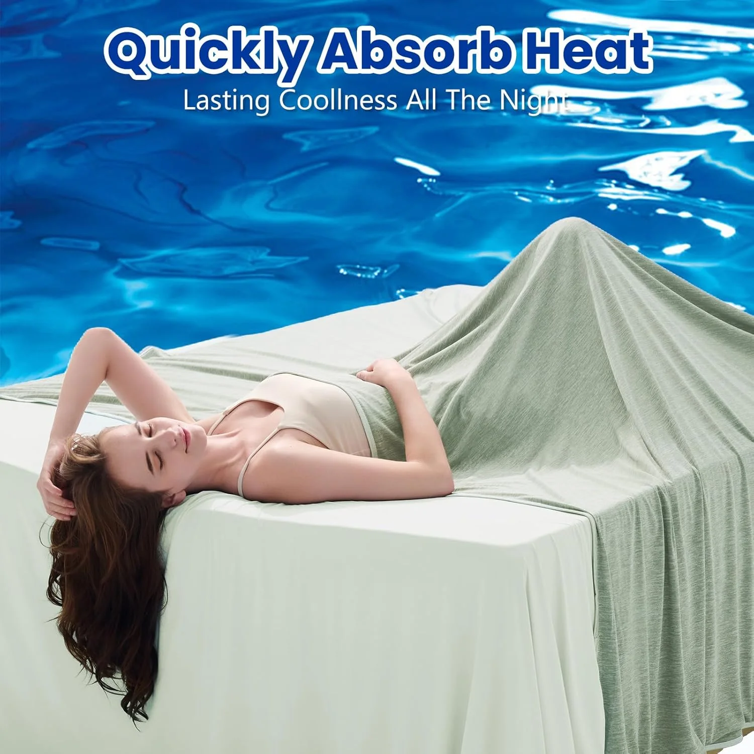 پتوی خنک کننده Topcee (سایز کوئین 228x228 سانتی متر) برای تعریق شبانه، گرما را جذب می کند تا بزرگسالان را در شب های گرم خنک نگه دارد، پتوهای خنک کننده Q-Max 0.5 برای افراد گرمایی، پتوی فوق العاده خنک و سبک وزن برای تخت