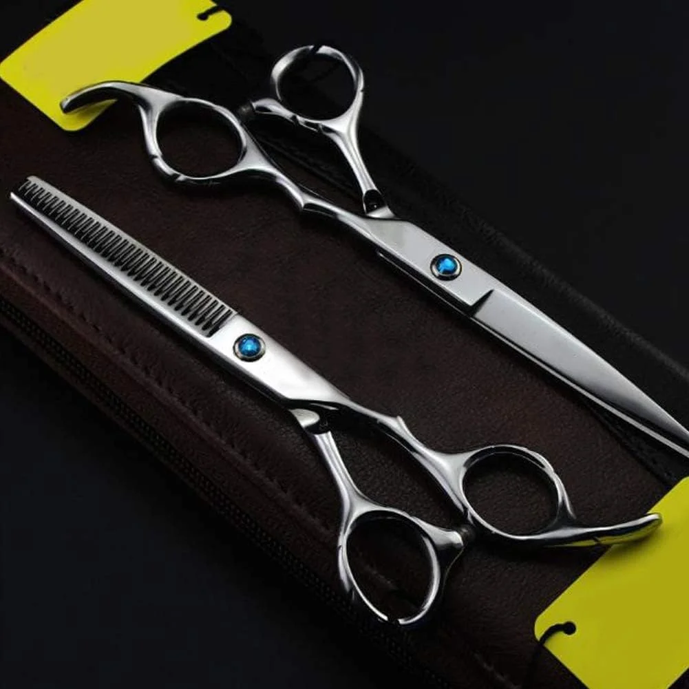 قیچی آرایشگری حرفه ای با تیغه های بسیار تیز / قیچی پیتاژ مو، طول کلی 6 اینچ (سایز: مجموعه 5.5 اینچی)