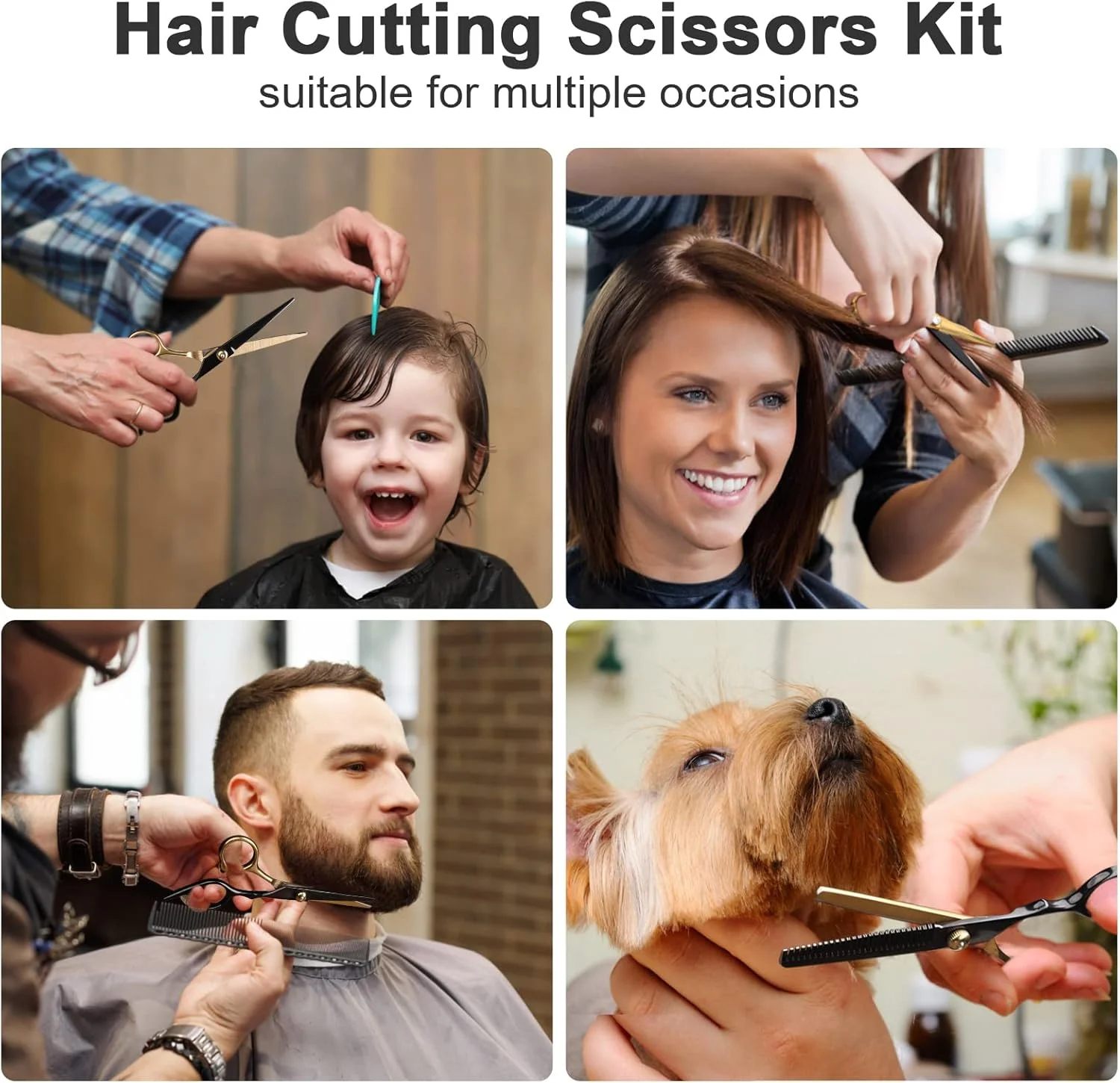 قیچی مو، ست 11 عددی قیچی آرایشگری حرفه ای مشکی طلایی، لوازم قیچی آرایشگری استیل ضد زنگ، قیچی صاف، قیچی اره ای، ست های چند منظوره اصلاح مو برای آرایشگاه خانگی قیچی مو، ست 11 عددی قیچی آرایشگری حرفه ای مشکی طلایی، لوازم قیچی آرایشگری استیل ضد زنگ، قیچی صاف، قیچی اره ای، ست های چند منظوره اصلاح مو برای آرایشگاه خانگی