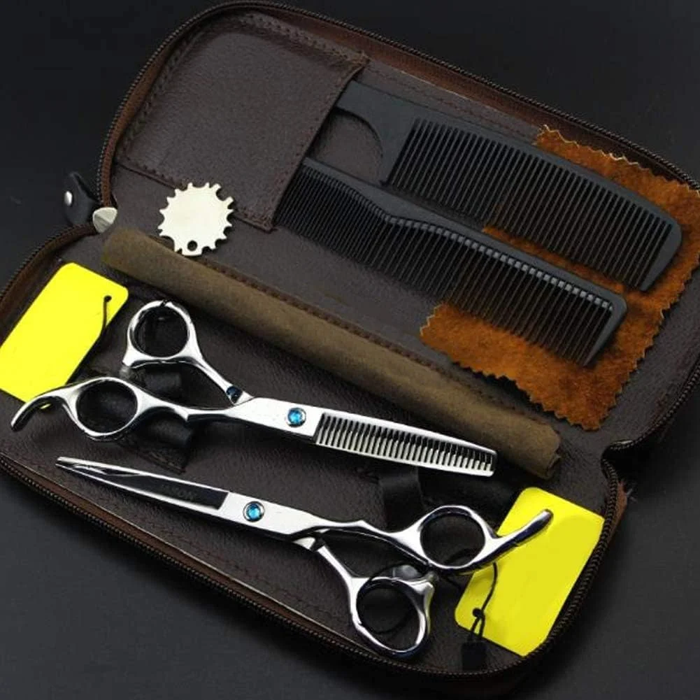 قیچی آرایشگری حرفه ای با تیغه های بسیار تیز / قیچی پیتاژ مو، طول کلی 6 اینچ (سایز: مجموعه 5.5 اینچی) قیچی آرایشگری حرفه ای با تیغه های بسیار تیز / قیچی پیتاژ مو، طول کلی 6 اینچ (سایز: مجموعه 5.5 اینچی)