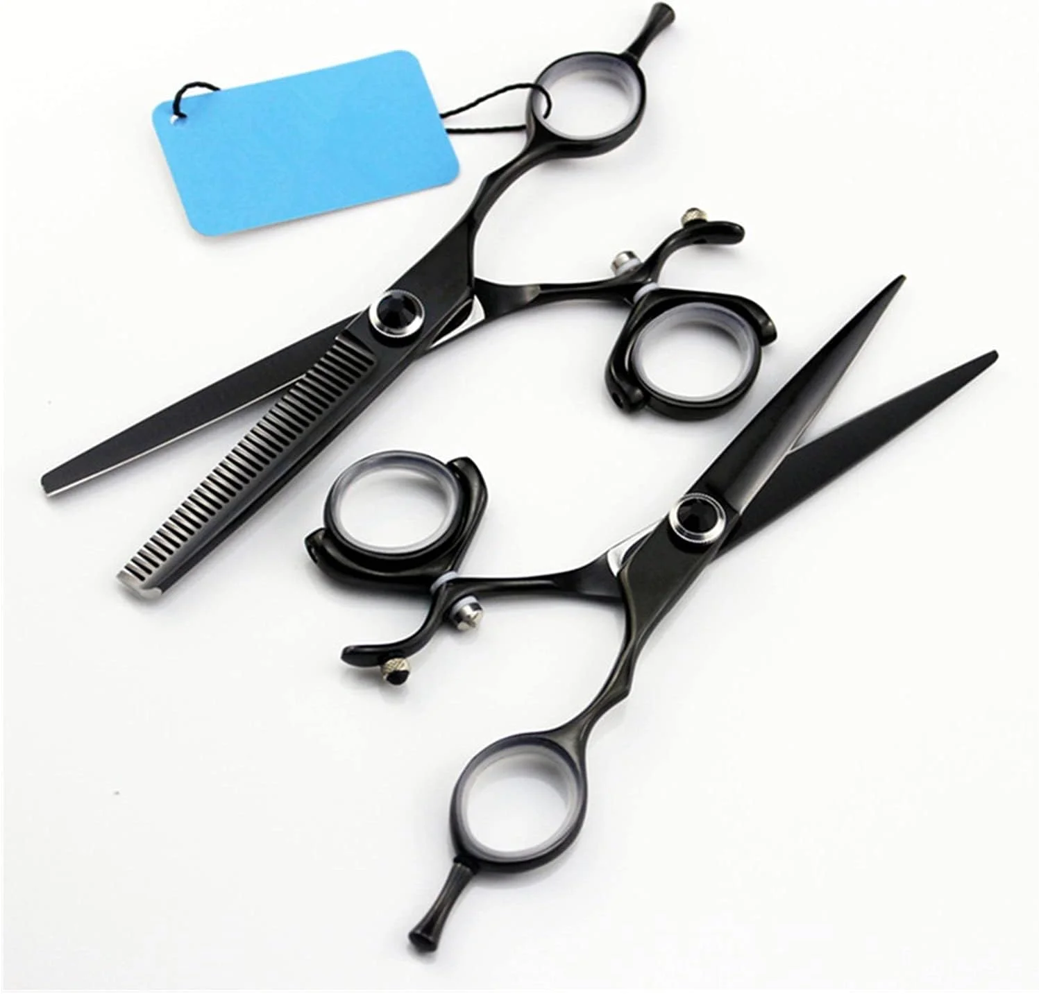 قیچی آرایشگری چرخشی استیل، قیچی کوتاهی و پیتاژ مو، پیچ مستطیلی 6 اینچ، پیتاژ قیچی آرایشگری چرخشی استیل، قیچی کوتاهی و پیتاژ مو، پیچ مستطیلی 6 اینچ، پیتاژ