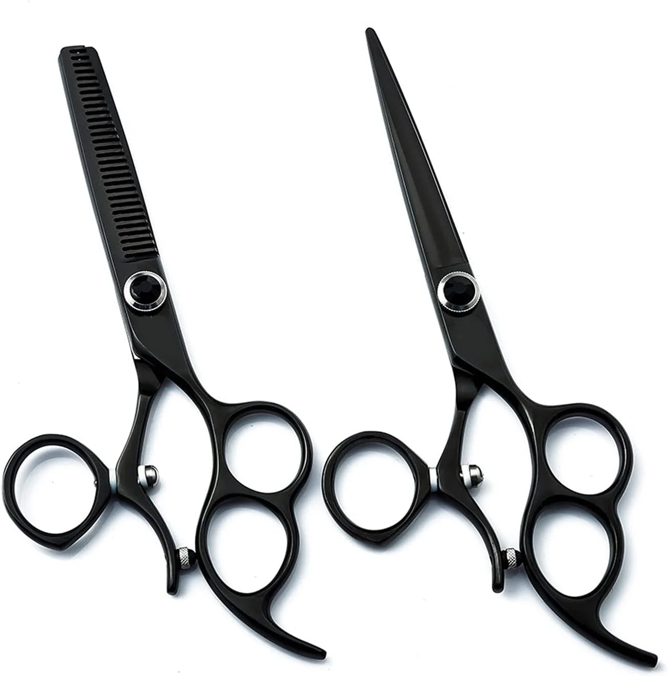 قیچی آرایشگری 6.0 اینچ مشکی Flying Shears، قیچی آرایشگری دسته گردان، قیچی آرایشگری، قیچی آرایشگری، قیچی پیتاژ مو، قیچی پیتاژ - Q