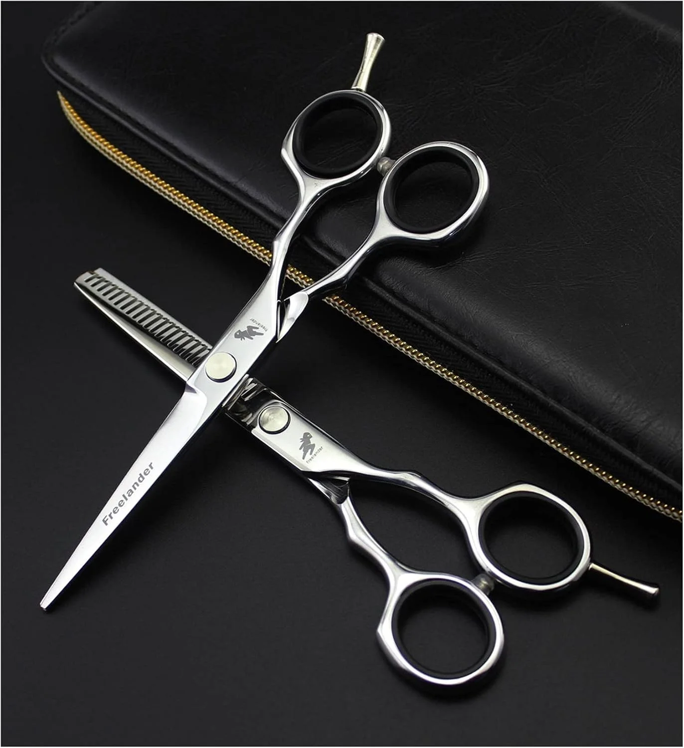 قیچی آرایشگری REHOOF 5.5 اینچی، قیچی پیرایش مو، قیچی کوتاهی و پیتاژ مو، ست آرایشگری، قیچی حرفه ای کوتاهی مو، قیچی آرایشگاه (رنگ: قیچی پیتاژ)