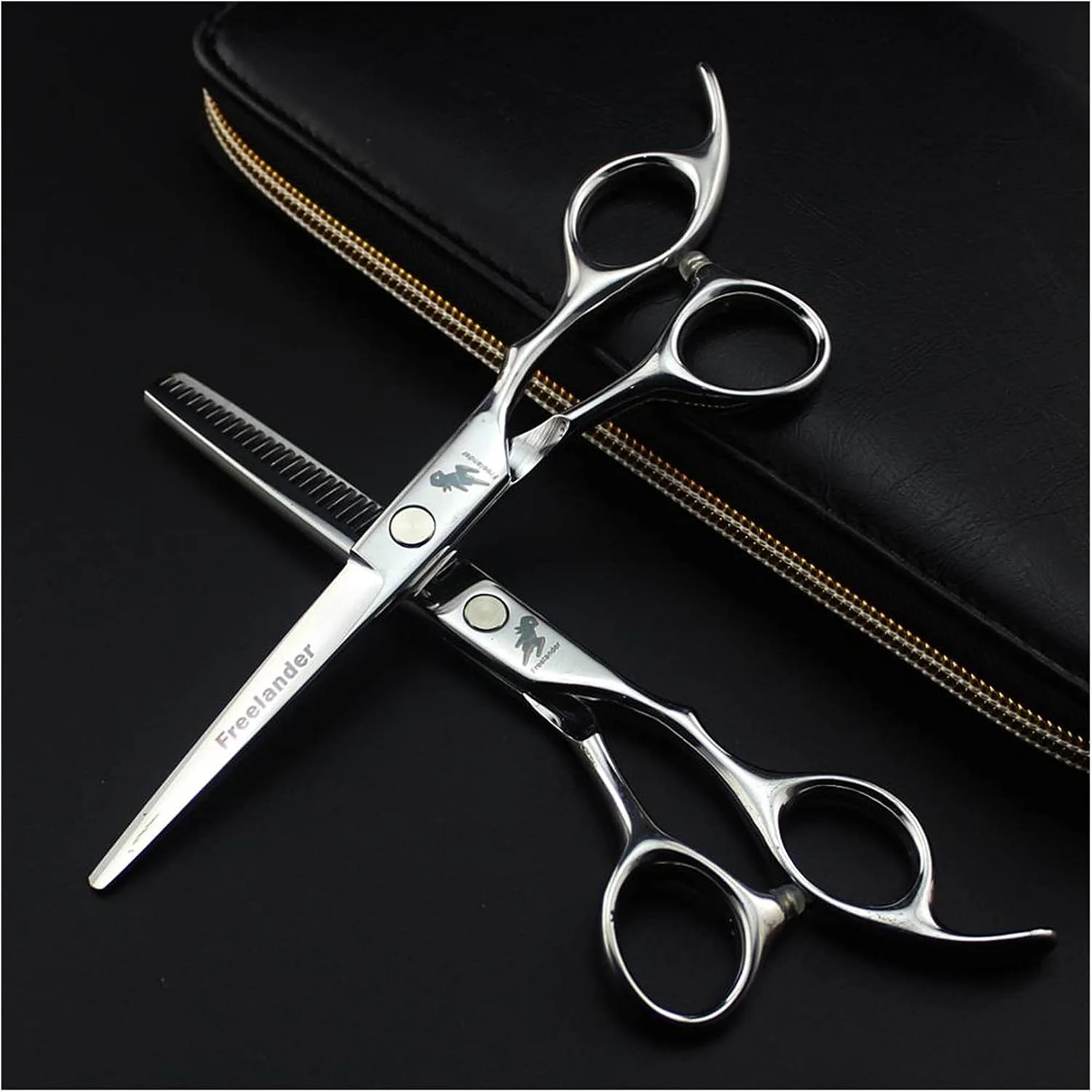 قیچی آرایشگری حرفه ای 6 اینچی، قیچی پیتاژ، قیچی آرایشگری برای آرایشگاه ها، قیچی اصلاح مو (قیچی پیتاژ)