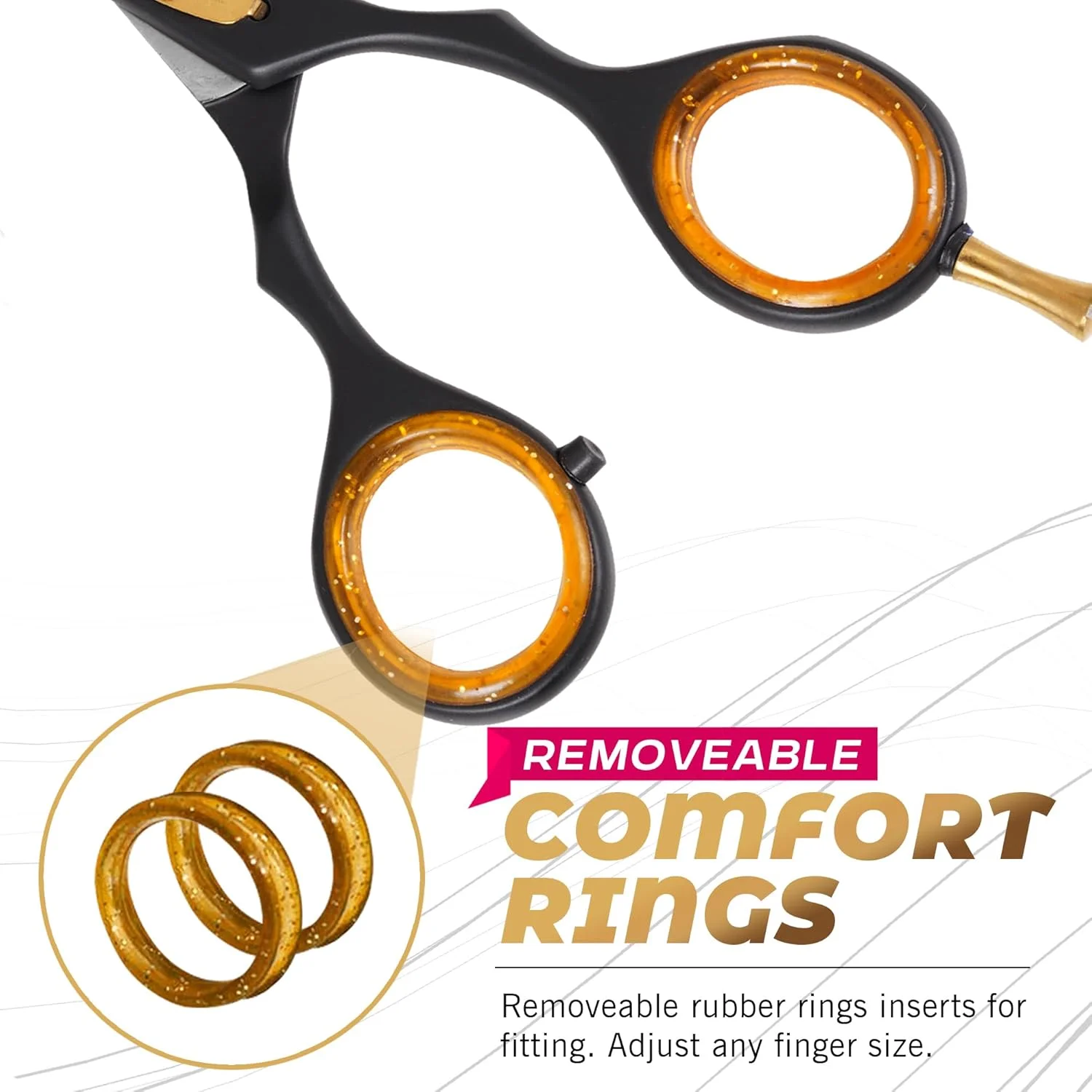 قیچی آرایشگری حرفه ای، قیچی اصلاح مو، قیچی پیتاژ مو با پیچ قابل تنظیم، قیچی آرایشگری تیز (پیتاژ مشکی 5.5 اینچ) قیچی آرایشگری حرفه ای، قیچی اصلاح مو، قیچی پیتاژ مو با پیچ قابل تنظیم، قیچی آرایشگری تیز (پیتاژ مشکی 5.5 اینچ)