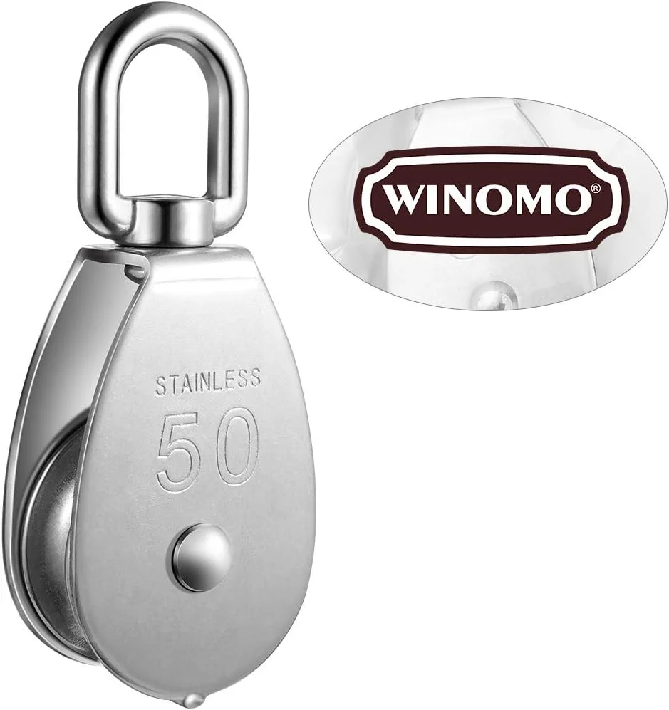 قرقره تک چرخ گردان استیل ضد زنگ M50 با ظرفیت 400 کیلوگرم (نقره ای)