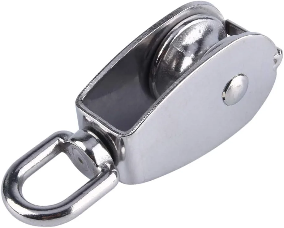 طناب سیم فولادی ضد زنگ، قرقره تک سیم بکسل آویز قرقره غلتکی تک چرخ قرقره گردان طناب بالابر M32 طناب سیم فولادی ضد زنگ، قرقره تک سیم بکسل آویز قرقره غلتکی تک چرخ قرقره گردان طناب بالابر M32