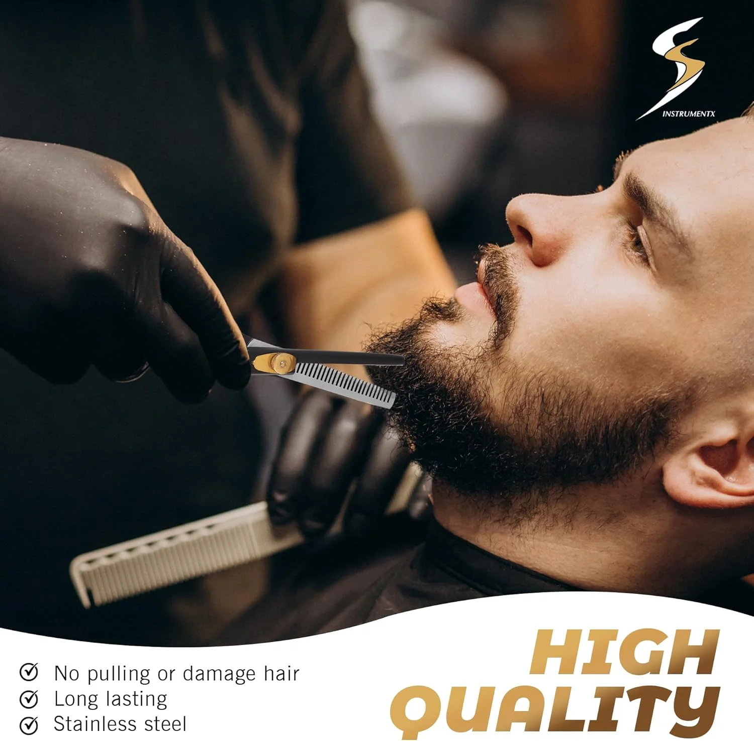 قیچی آرایشگری حرفه ای، قیچی اصلاح مو، قیچی پیتاژ مو با پیچ قابل تنظیم، قیچی آرایشگری تیز (پیتاژ مشکی 5.5 اینچ) قیچی آرایشگری حرفه ای، قیچی اصلاح مو، قیچی پیتاژ مو با پیچ قابل تنظیم، قیچی آرایشگری تیز (پیتاژ مشکی 5.5 اینچ)