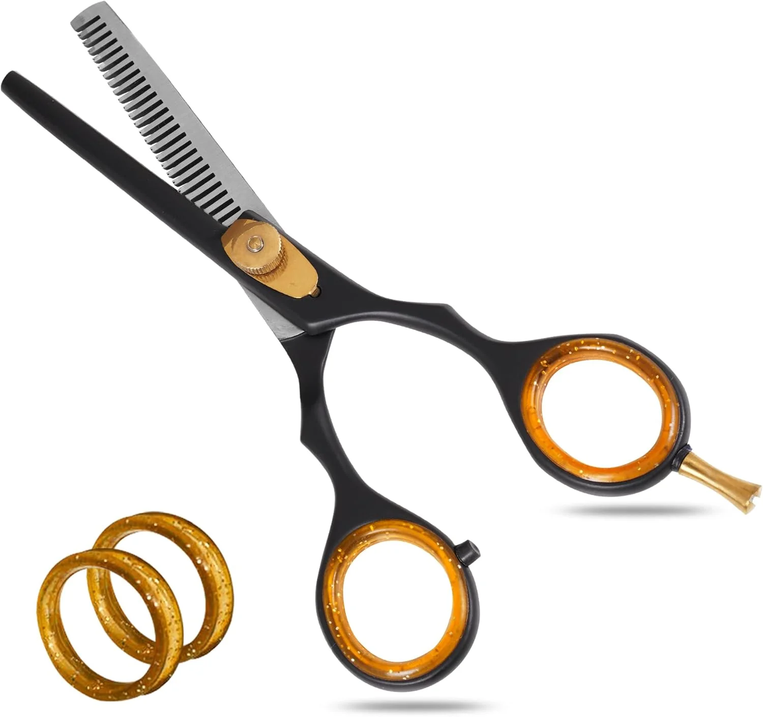 قیچی آرایشگری حرفه ای، قیچی اصلاح مو، قیچی پیتاژ مو با پیچ قابل تنظیم، قیچی آرایشگری تیز (پیتاژ مشکی 5.5 اینچ) قیچی آرایشگری حرفه ای، قیچی اصلاح مو، قیچی پیتاژ مو با پیچ قابل تنظیم، قیچی آرایشگری تیز (پیتاژ مشکی 5.5 اینچ)