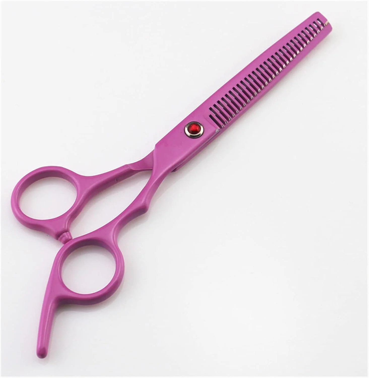 قیچی آرایشگری حرفه ای صورتی رنگ، قیچی پیرایش مو، قیچی اصلاح مو (قیچی اره ای)