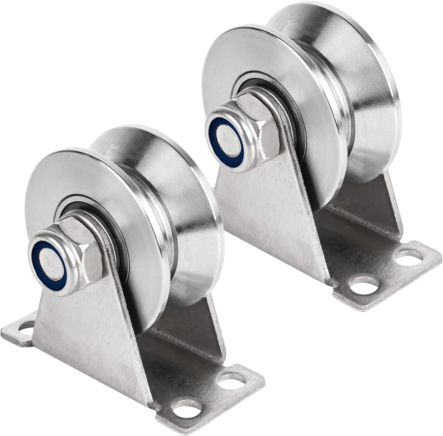 چرخ قرقره سیم کش باشگاه X spring، 2 عدد قرقره کابل شیار V فولاد ضد زنگ با بلبرینگ دوبلکس، چرخ های طناب فوق العاده بی صدا و سنگین برای تجهیزات بدنسازی خانگی و سیستم های تمرین تناسب اندام