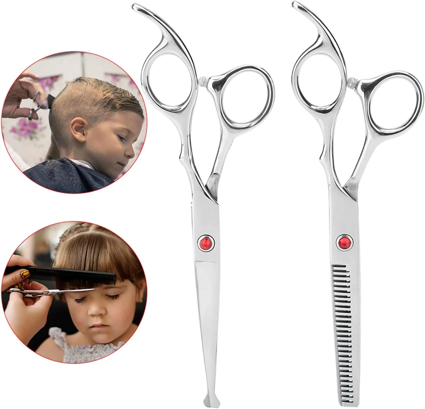 قیچی اصلاح موی حرفه ای کودک، قیچی آرایشگری، قیچی پیچ آبی، ابزار، ست قیچی پیتاژ، مناسب خانواده (پیچ قرمز) قیچی اصلاح موی حرفه ای کودک، قیچی آرایشگری، قیچی پیچ آبی، ابزار، ست قیچی پیتاژ، مناسب خانواده (پیچ قرمز)