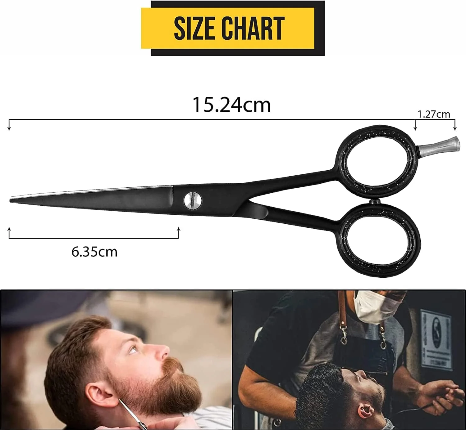 قیچی آرایشگری LUMAZU برای آرایشگران حرفه ای، قیچی های پیرایش مو از جنس استیل ضد زنگ، قیچی های اصلاح مو برای آرایشگاه ها (مشکی (6 اینچ)) قیچی آرایشگری LUMAZU برای آرایشگران حرفه ای، قیچی های پیرایش مو از جنس استیل ضد زنگ، قیچی های اصلاح مو برای آرایشگاه ها (مشکی (6 اینچ))